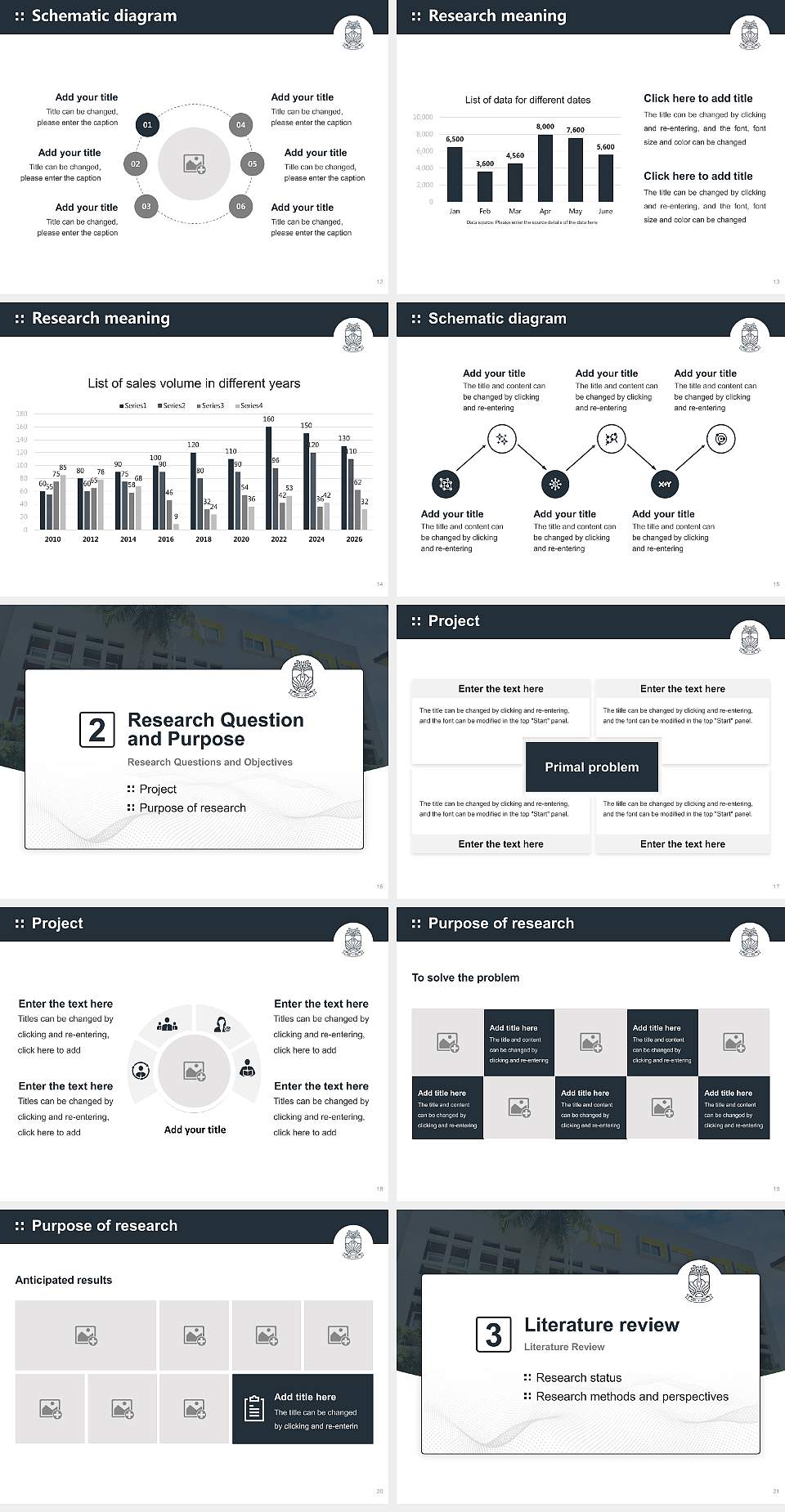 RV University Graduation Thesis Defense PPT Template4:3 ratio PPT effect preview image3
