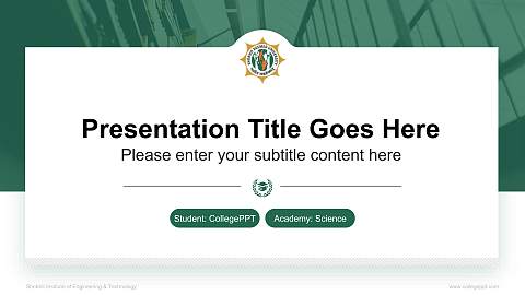 Shobhit Institute of Engineering & Technology National Scholarship Defense PPT Template