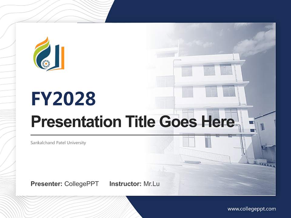 Sankalchand Patel University Academic Presentation/Research Findings Report PPT Template4:3 ratio PPT effect preview image5