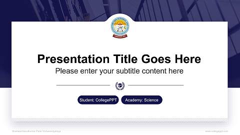 Shaheed Nandkumar Patel Vishwavidyalaya National Scholarship Defense PPT Template
