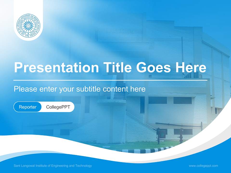 Sant Longowal Institute of Engineering and Technology Lecture Sharing and Networking Event PPT Template4:3 ratio PPT effect preview image4