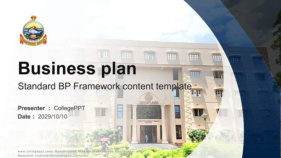 Ramakrishna Mission Vivekananda Educational and Research Institute(Narendrapur Campus) Competition/Entrepreneurship Contest PPT Template16:9 ratio PPT effect preview image