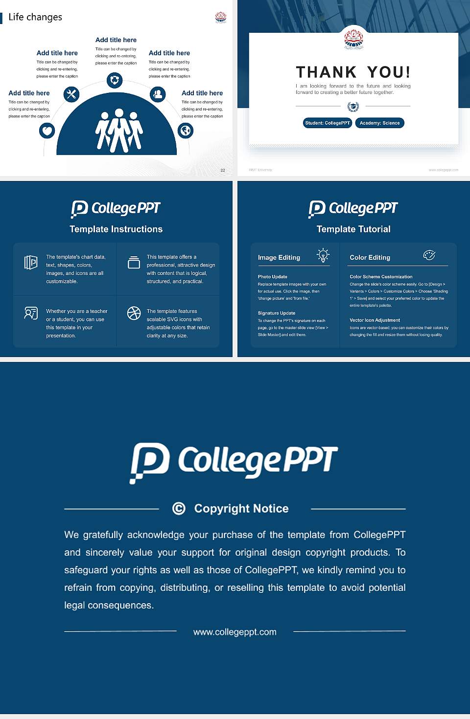 RIMT University National Scholarship Defense PPT Template4:3 ratio PPT effect preview image4