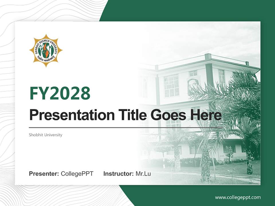 Shobhit University Academic Presentation/Research Findings Report PPT Template4:3 ratio PPT effect preview image5