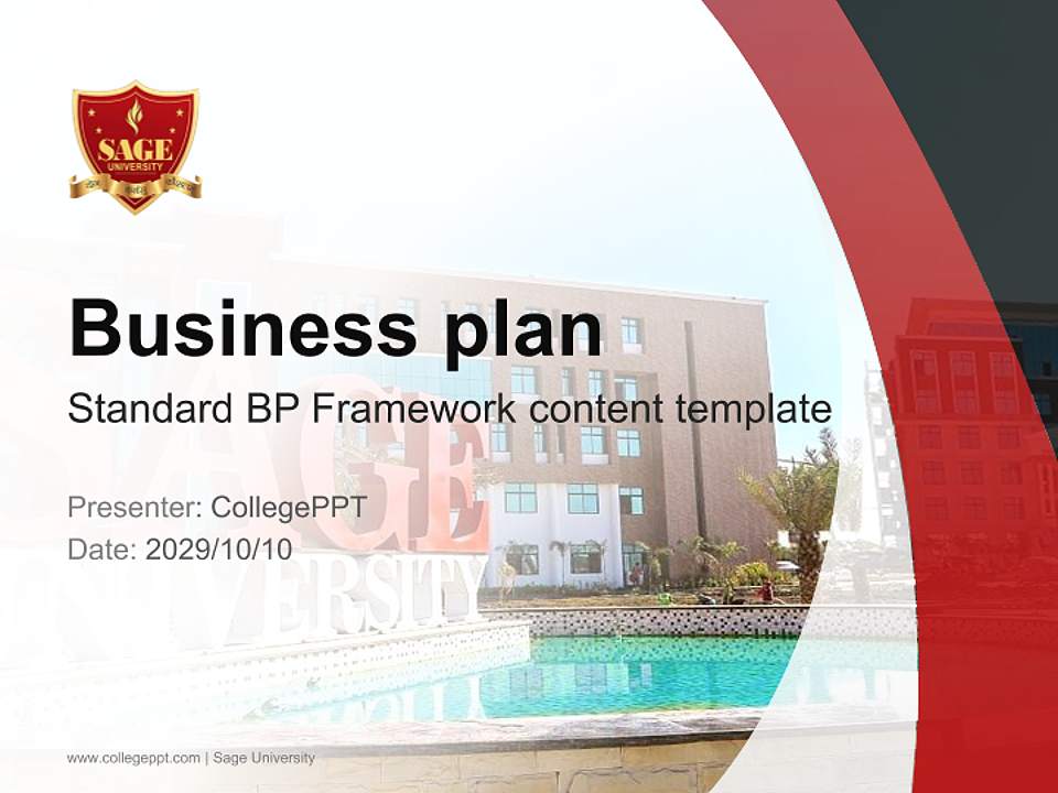 Sage University Competition/Entrepreneurship Contest PPT Template4:3 ratio PPT effect preview image9