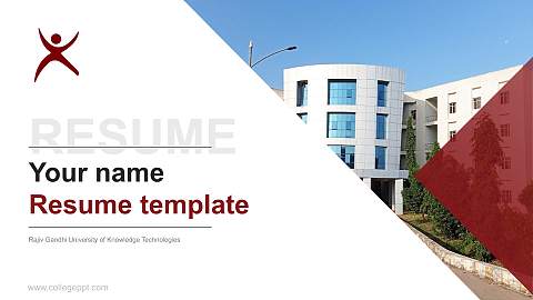 Rajiv Gandhi University of Knowledge Technologies Resume PPT Template
