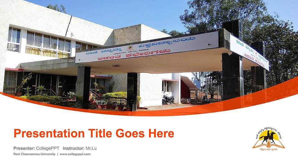 Rani Channamma University Course/Courseware Creation PPT Template16:9 ratio PPT effect preview image