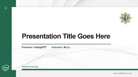 Shobhit University Thesis Proposal/Graduation Defense PPT Template