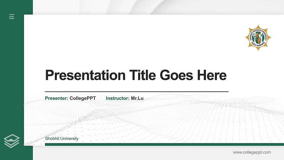 Shobhit University Thesis Proposal/Graduation Defense PPT Template16:9 ratio PPT effect preview image