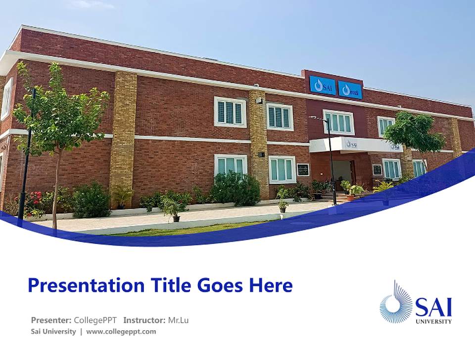 Sai University Course/Courseware Creation PPT Template4:3 ratio PPT effect preview image5