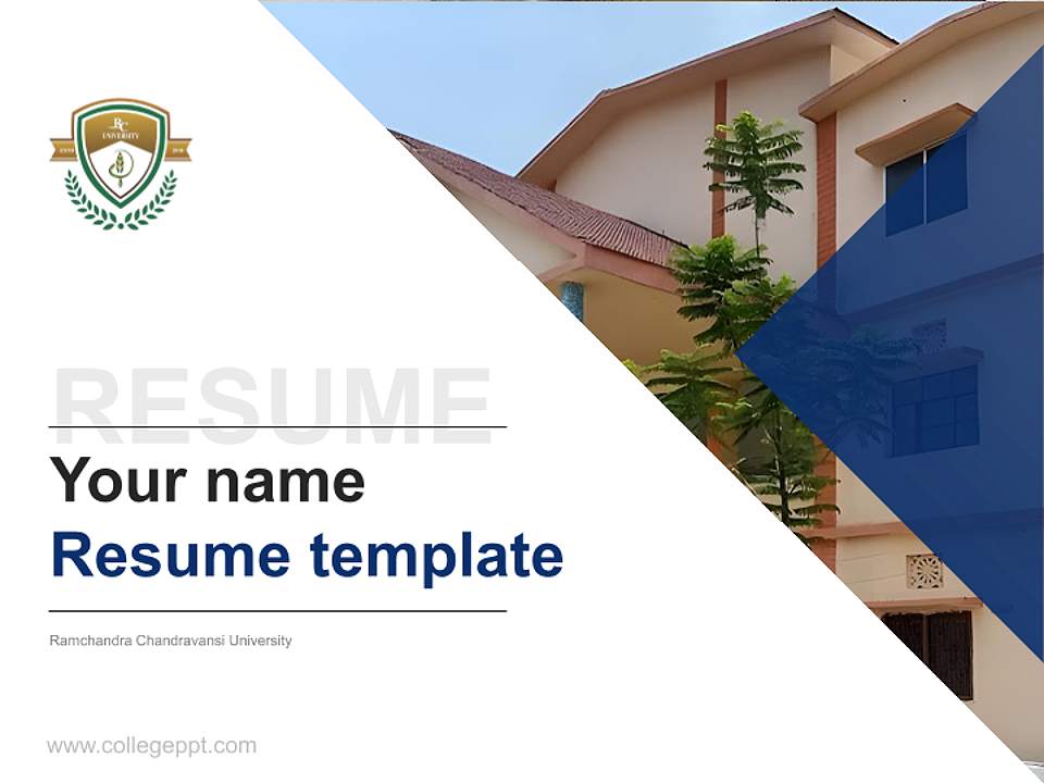 Ramchandra Chandravansi University Resume PPT Template4:3 ratio PPT effect preview image5