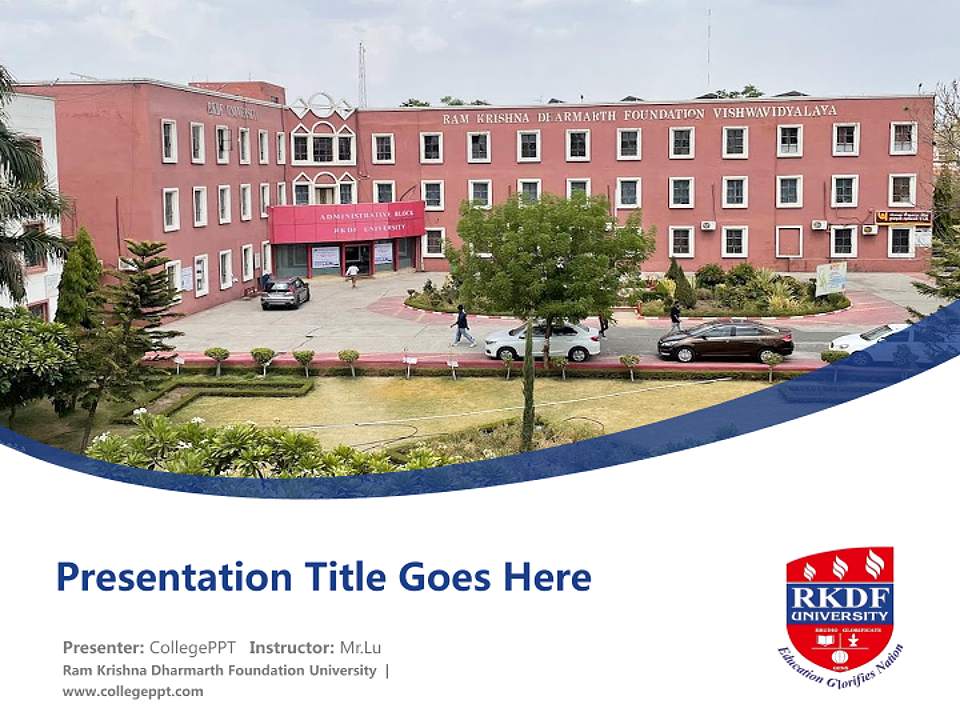 Ram Krishna Dharmarth Foundation University Course/Courseware Creation PPT Template4:3 ratio PPT effect preview image5