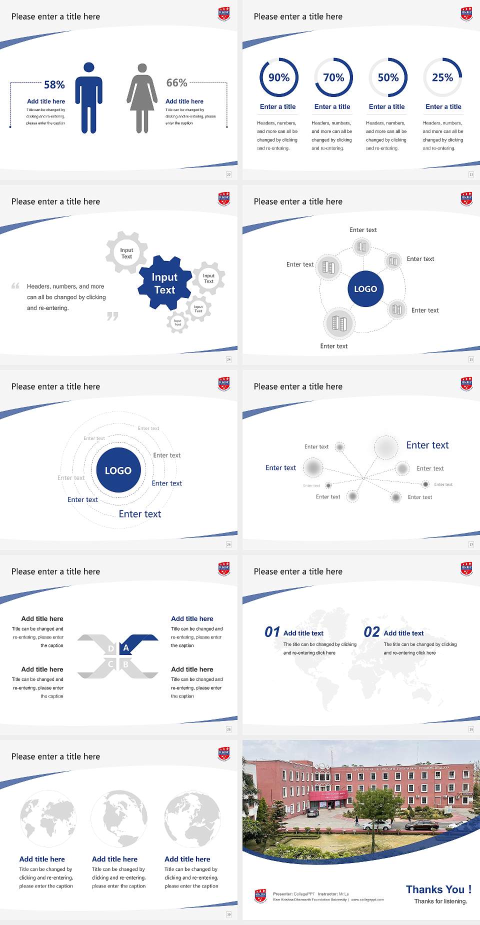Ram Krishna Dharmarth Foundation University Course/Courseware Creation PPT Template4:3 ratio PPT effect preview image4
