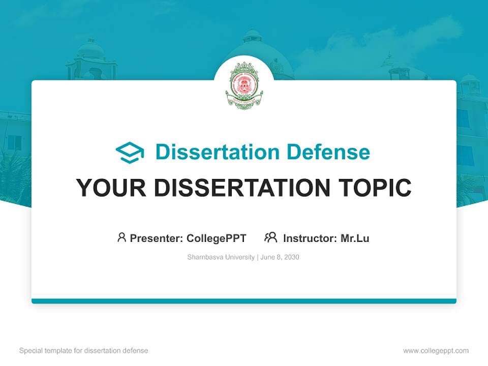 Sharnbasva University Graduation Thesis Defense PPT Template4:3 ratio PPT effect preview image7