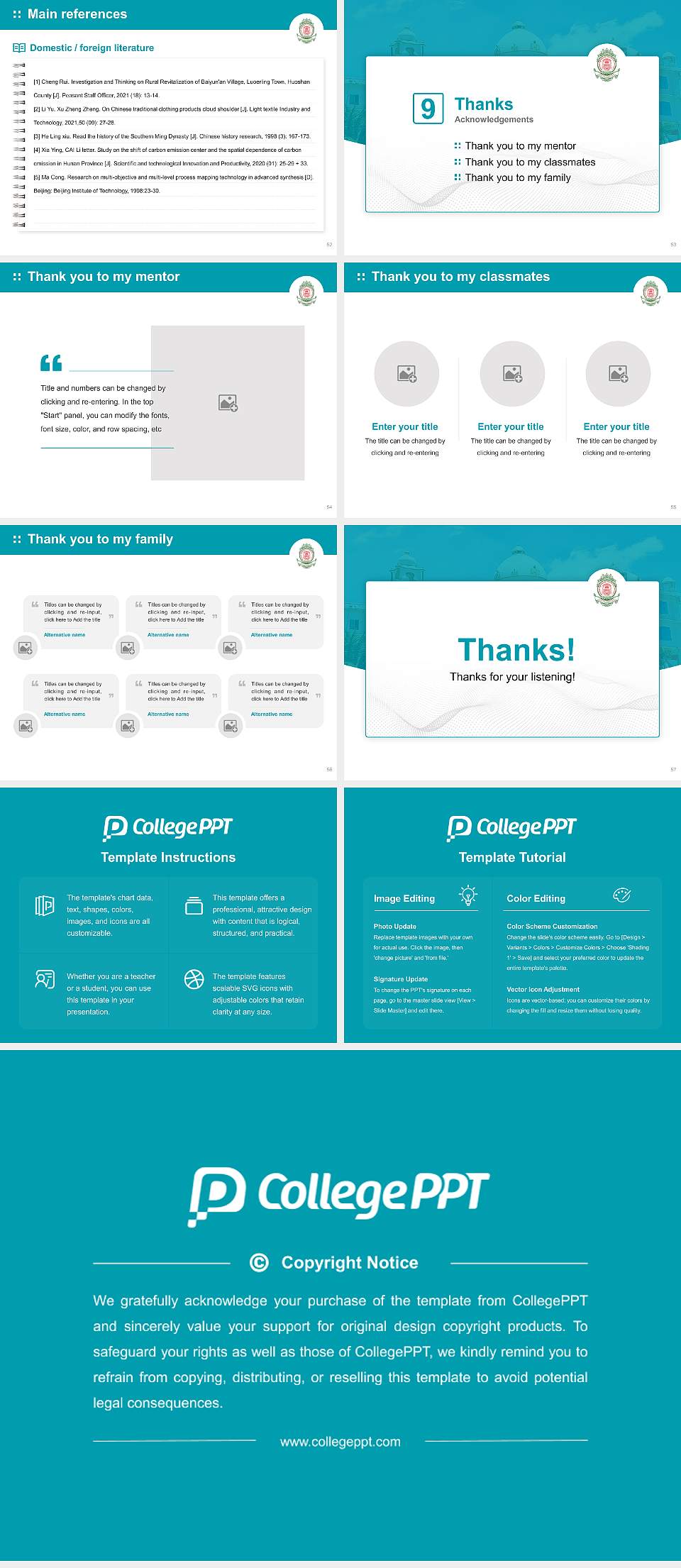 Sharnbasva University Graduation Thesis Defense PPT Template4:3 ratio PPT effect preview image7