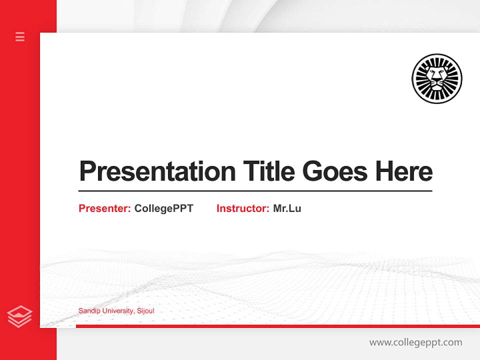 Sandip University, Sijoul Thesis Proposal/Graduation Defense PPT Template4:3 ratio PPT effect preview image5