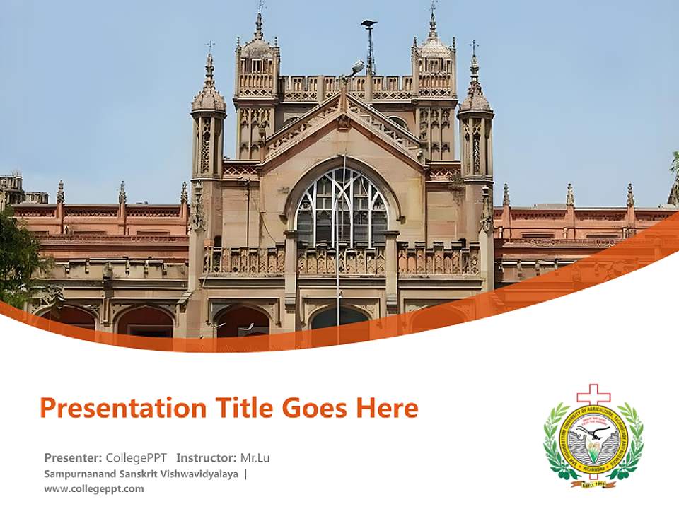 Sampurnanand Sanskrit Vishwavidyalaya Course/Courseware Creation PPT Template4:3 ratio PPT effect preview image5