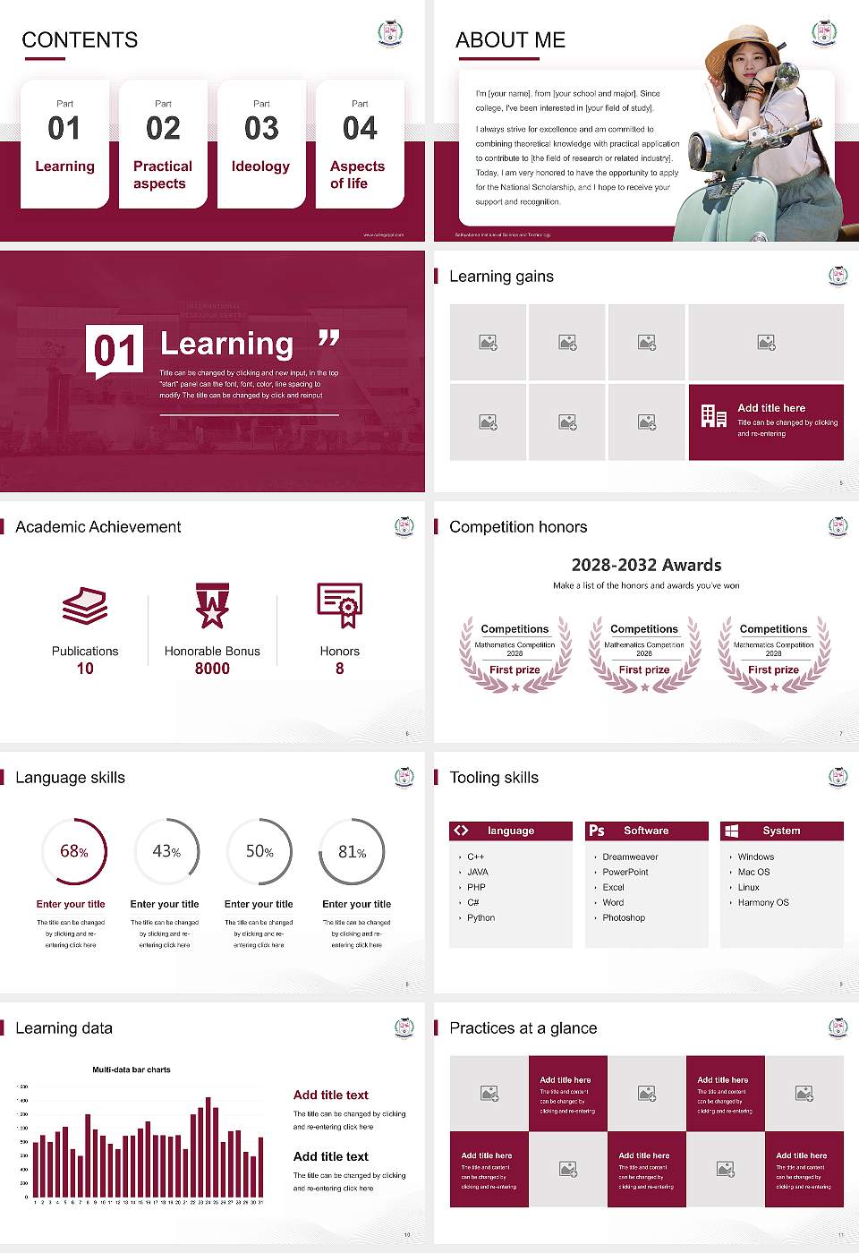 Sathyabama Institute of Science and Technology National Scholarship Defense PPT Template16:9 ratio PPT effect preview image2