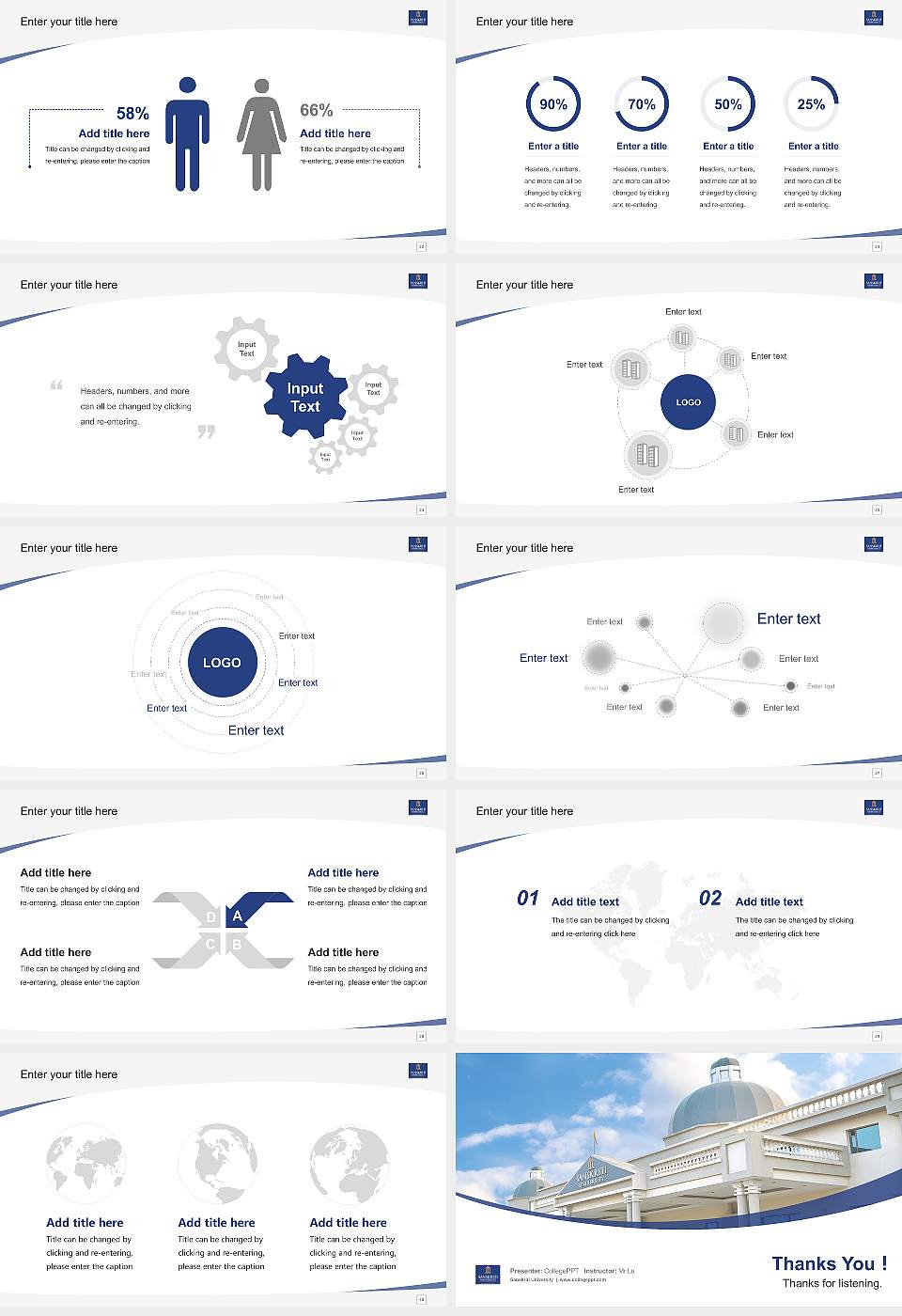 Sanskriti University Course/Courseware Creation PPT Template16:9 ratio PPT effect preview image4