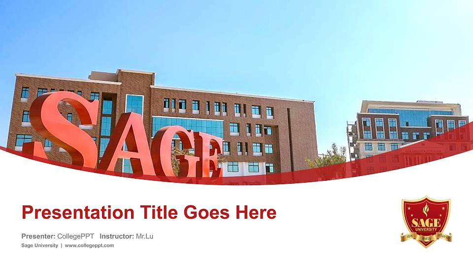Sage University Course/Courseware Creation PPT Template16:9 ratio PPT effect preview image