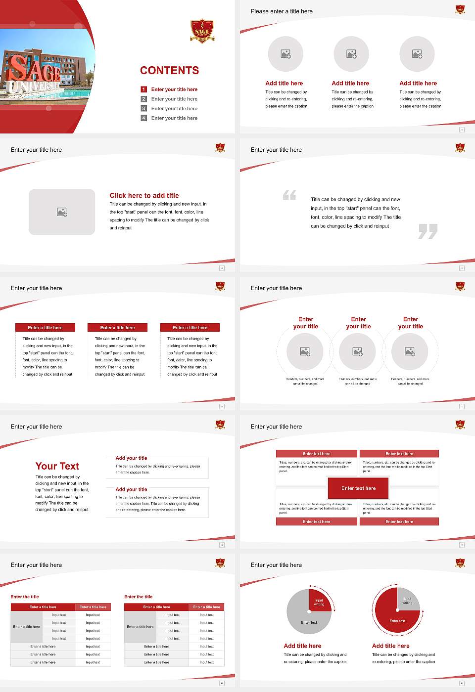 Sage University Course/Courseware Creation PPT Template16:9 ratio PPT effect preview image2