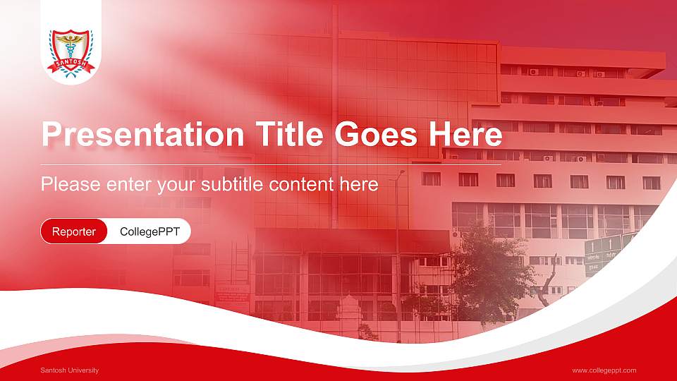 Santosh University Lecture Sharing and Networking Event PPT Template16:9 ratio PPT effect preview image