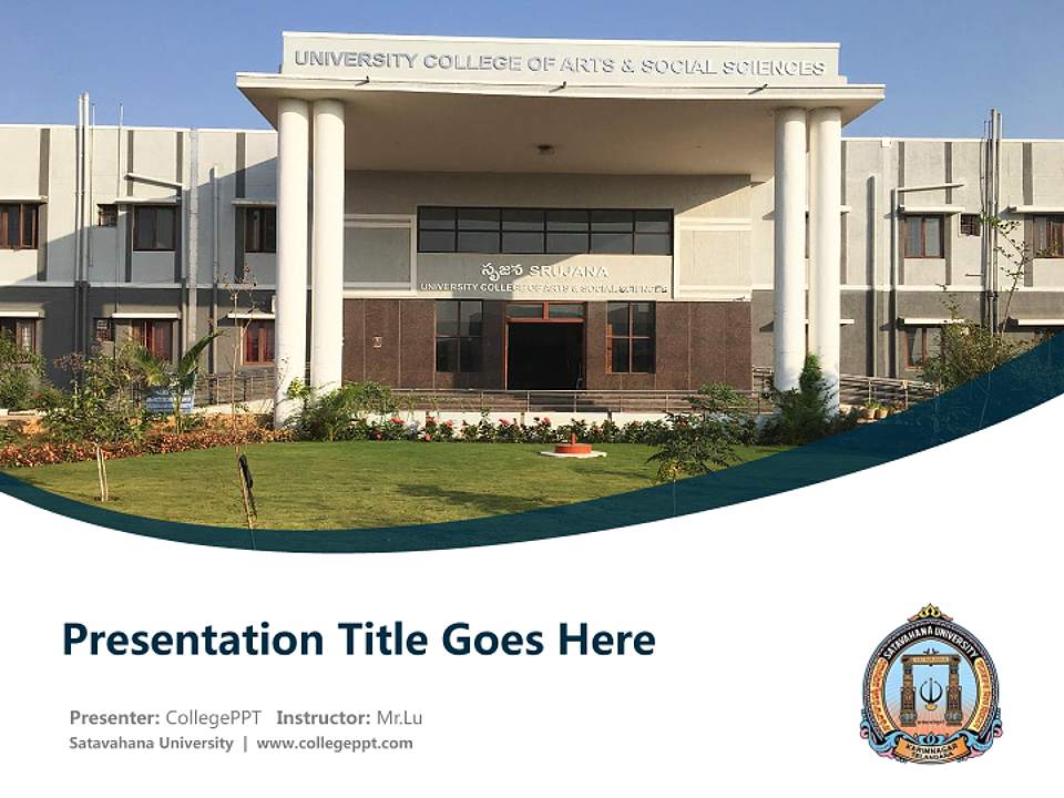 Satavahana University Course/Courseware Creation PPT Template4:3 ratio PPT effect preview image5