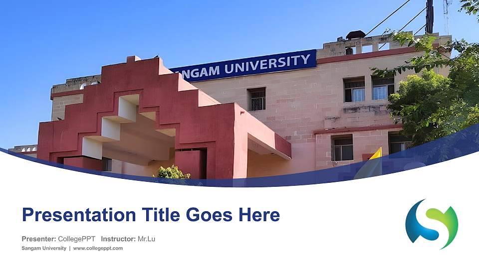 Sangam University Course/Courseware Creation PPT Template16:9 ratio PPT effect preview image