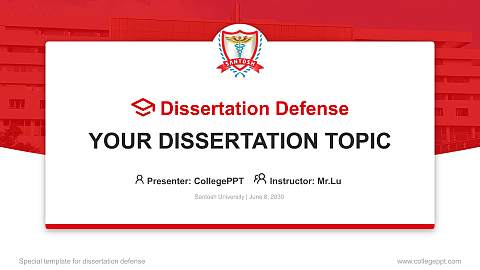 Santosh University Graduation Thesis Defense PPT Template