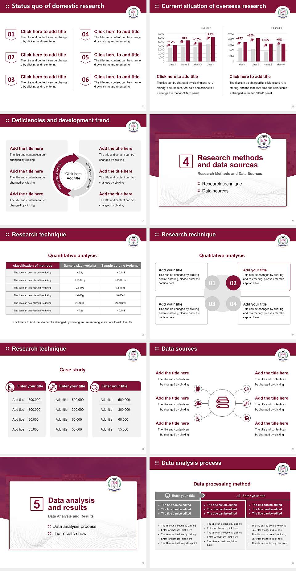 Sathyabama Institute of Science and Technology Graduation Thesis Defense PPT Template4:3 ratio PPT effect preview image4