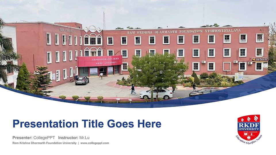 Ram Krishna Dharmarth Foundation University Course/Courseware Creation PPT Template16:9 ratio PPT effect preview image