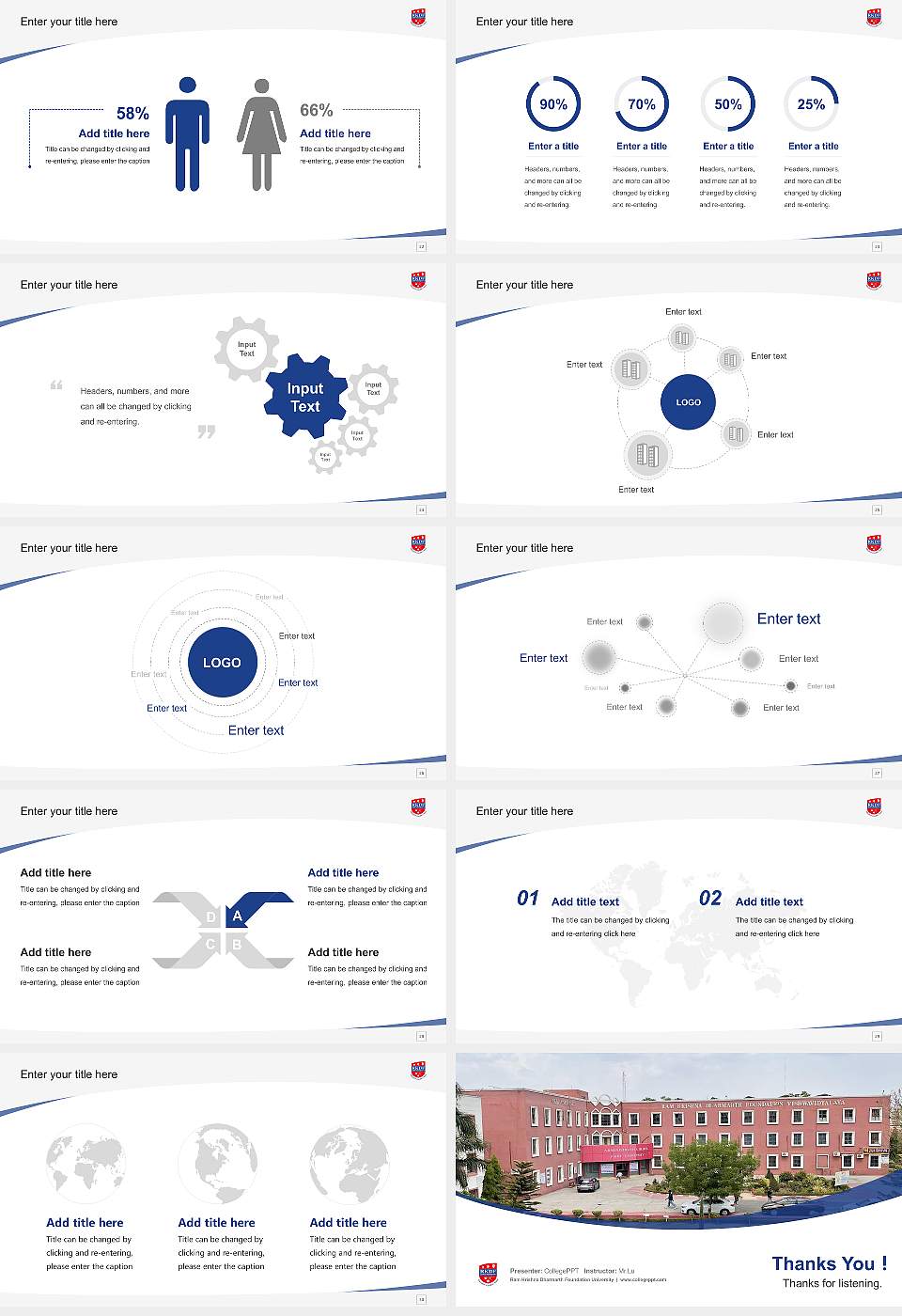 Ram Krishna Dharmarth Foundation University Course/Courseware Creation PPT Template16:9 ratio PPT effect preview image4