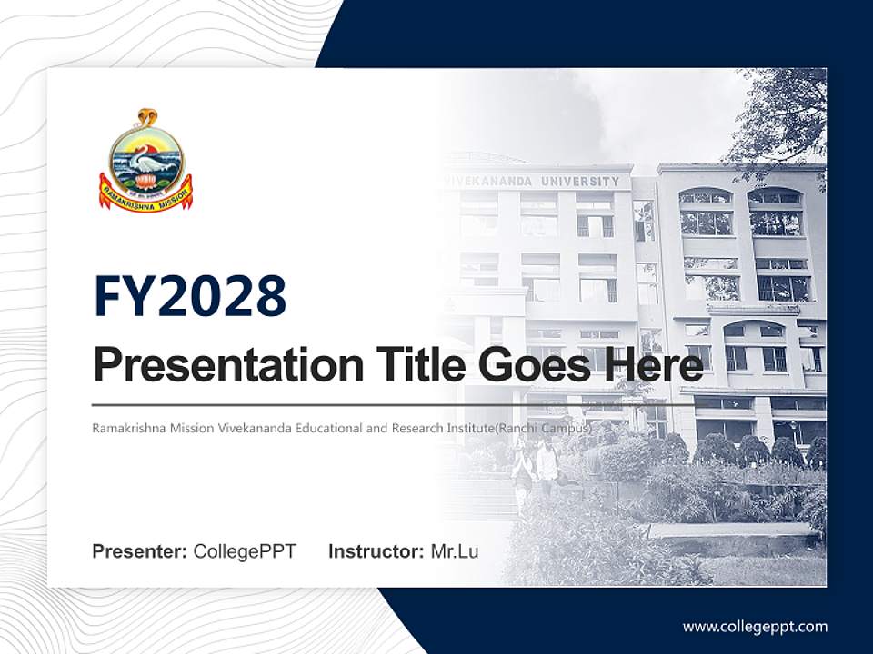 Ramakrishna Mission Vivekananda Educational and Research Institute(Ranchi Campus) Academic Presentation/Research Findings Report PPT Template4:3 ratio PPT effect preview image5