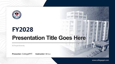 Sai Tirupati University Academic Presentation/Research Findings Report PPT Template