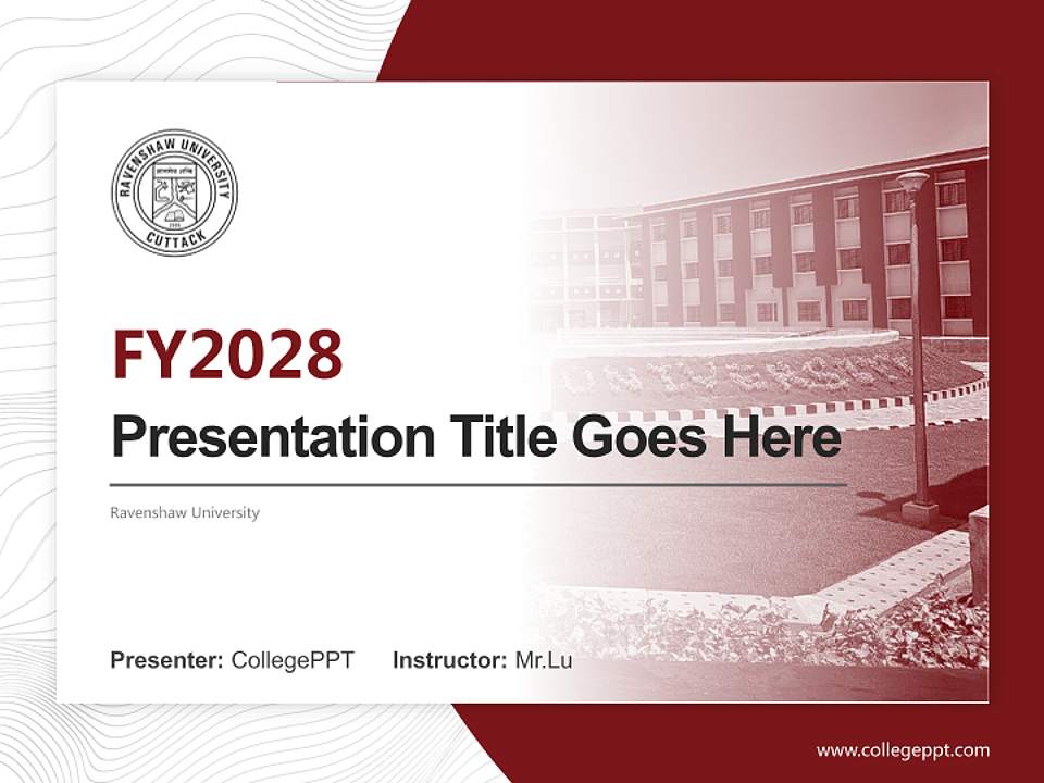 Ravenshaw University Academic Presentation/Research Findings Report PPT Template4:3 ratio PPT effect preview image5