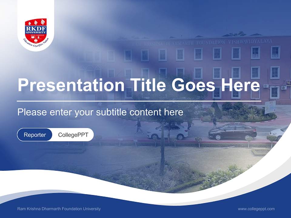 Ram Krishna Dharmarth Foundation University Lecture Sharing and Networking Event PPT Template4:3 ratio PPT effect preview image4