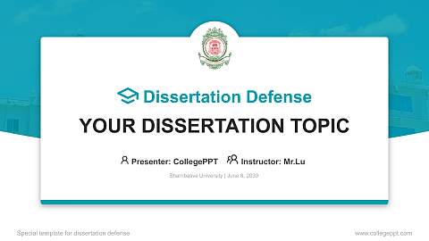 Sharnbasva University Graduation Thesis Defense PPT Template