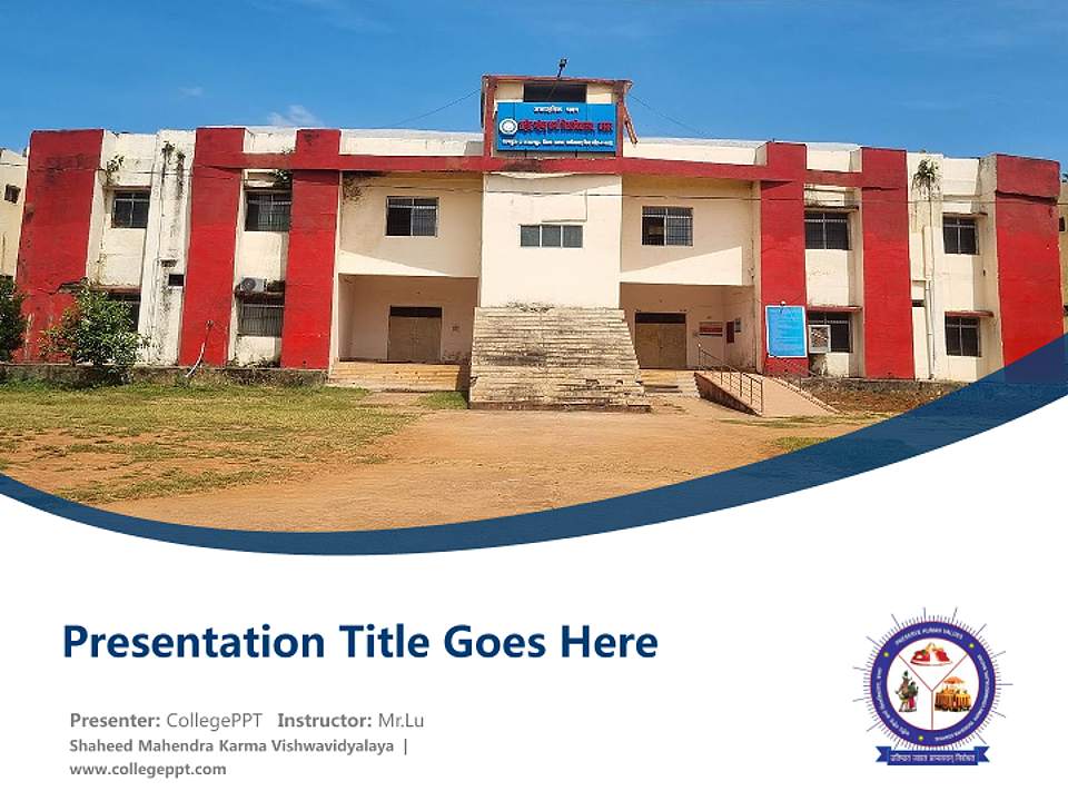 Shaheed Mahendra Karma Vishwavidyalaya Course/Courseware Creation PPT Template4:3 ratio PPT effect preview image5