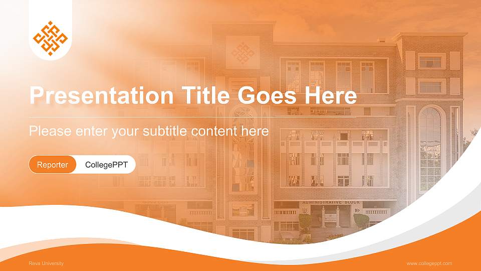 Reva University Lecture Sharing and Networking Event PPT Template16:9 ratio PPT effect preview image