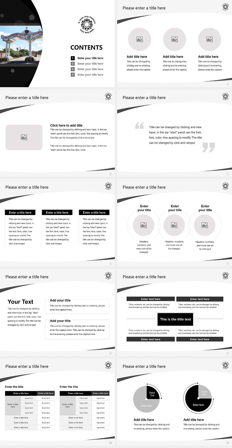 Shree Jagannath Sanskrit University Course/Courseware Creation PPT Template4:3 ratio PPT effect preview image2