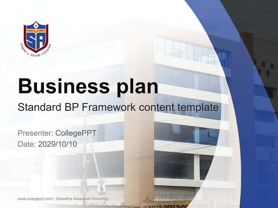Saveetha Amaravati University Competition/Entrepreneurship Contest PPT Template4:3 ratio PPT effect preview image9