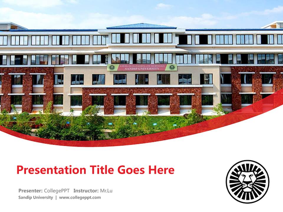 Sandip University Course/Courseware Creation PPT Template4:3 ratio PPT effect preview image5