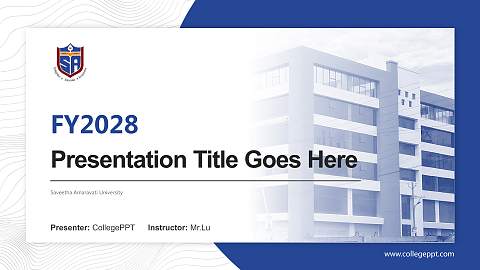 Saveetha Amaravati University Academic Presentation/Research Findings Report PPT Template