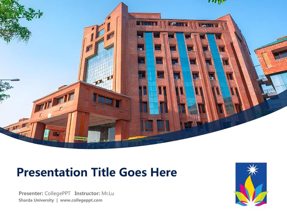 Sharda University Course/Courseware Creation PPT Template4:3 ratio PPT effect preview image5