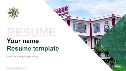 Shobhit Institute of Engineering & Technology Resume PPT Template