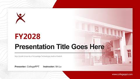 Rajiv Gandhi University of Knowledge Technologies Andhra Pradesh Academic Presentation/Research Findings Report PPT Template
