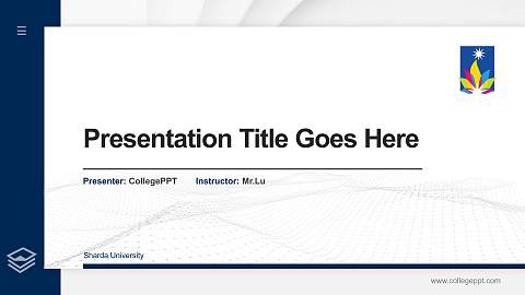Sharda University Thesis Proposal/Graduation Defense PPT Template