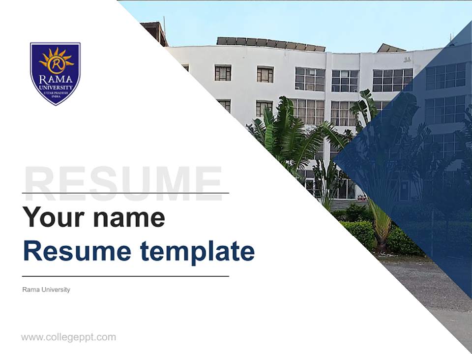 Rama University Resume PPT Template4:3 ratio PPT effect preview image5