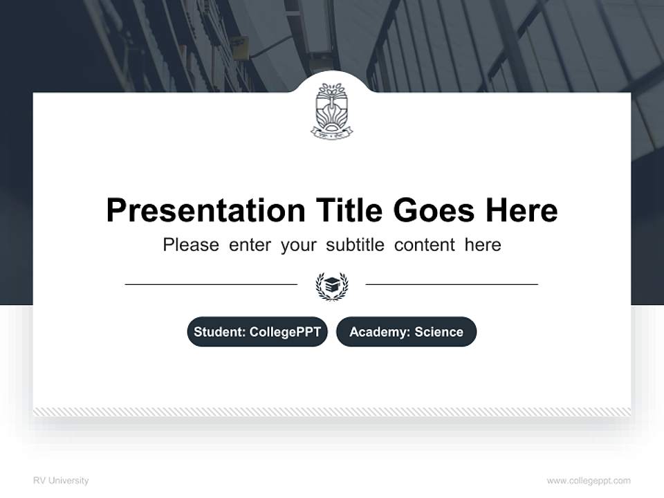 RV University National Scholarship Defense PPT Template4:3 ratio PPT effect preview image4