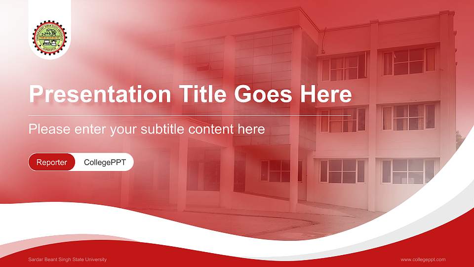 Sardar Beant Singh State University Lecture Sharing and Networking Event PPT Template16:9 ratio PPT effect preview image